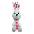 Plush White Bunny Pez Dispenser Keychain